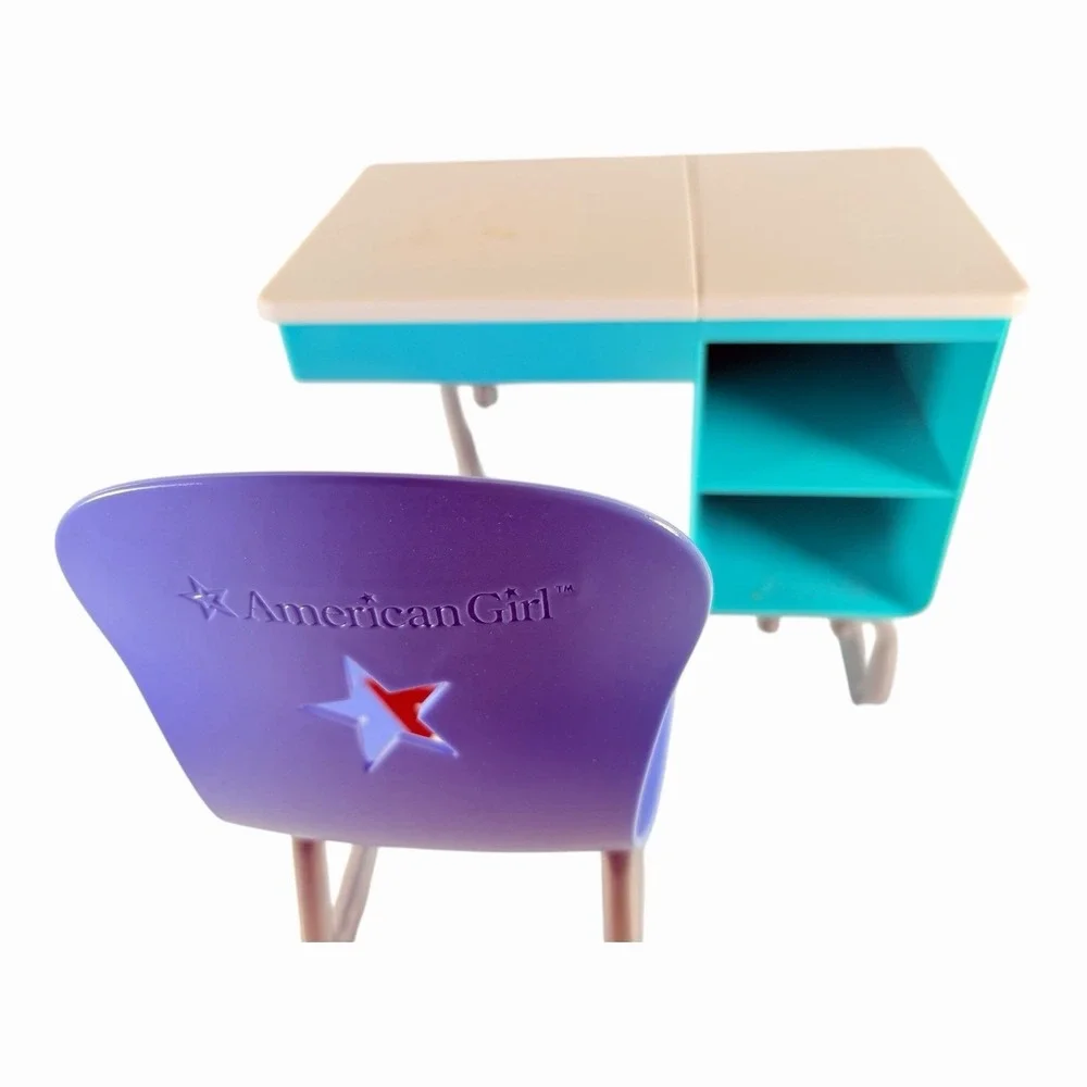 American Girl Desk With Attached Chair,‎ Fits 18